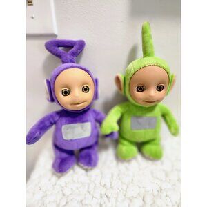 Two Teletubbies 2025 Tinky Winky and Dipsy 11 inch No Talking